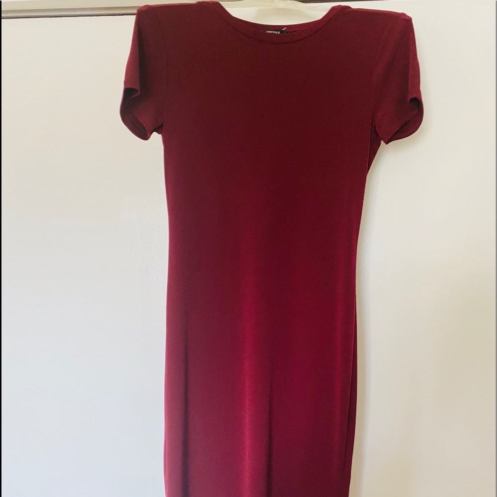Red midi body con dress!